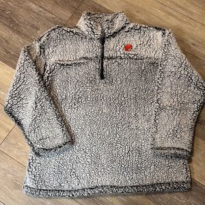 NFL Team Apparel Cleveland Browns Gray Sherpa Pullover size large